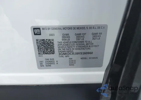 2024 Chevrolet Blazer Ev Eawd Rs z USA, uszkodzony, nr VIN 3GNKDCRJ8RS160960